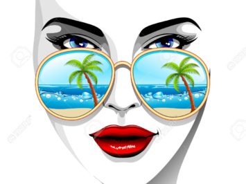 19038734-Girl-Portrait-with-Tropical-Beach-Reflexion-on-Sunglasses-Stock-Vector